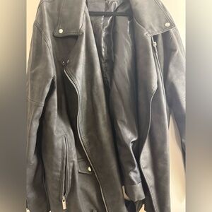 Fashion Nova Charcoal Leather Jacket